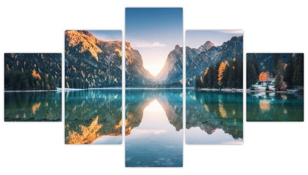 Obraz - Horské jezero (125x70 cm)