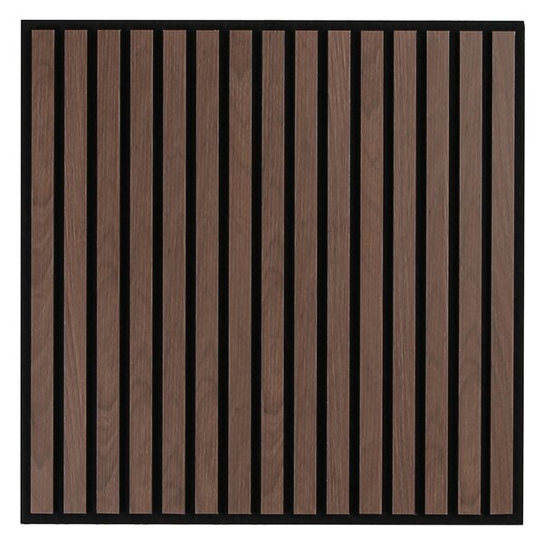 Dřevěný akustický panel pro stropní rastrovou konstrukci, 595 x 595 mm, B2BP007, balení 4 ks, ořech