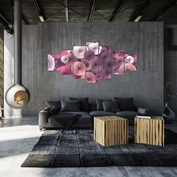 Abstraktní obraz květů růží (210x100 cm)