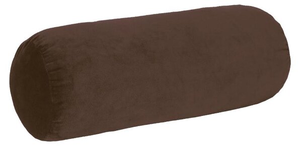 Polštářek - válec VELVET hnědá 15 x 40 cm