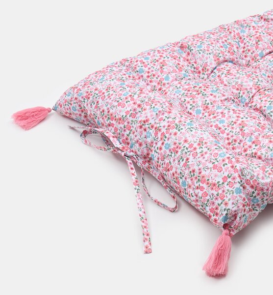 Sinsay - Quilted decorative pillow with floral pattern - vícebarevná