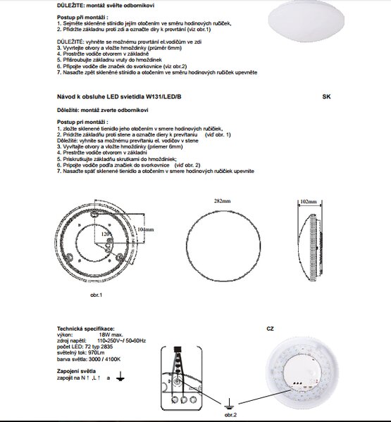 Venkovní LED svítidlo Ecolite VICTOR LED B W131/LED/B-4100