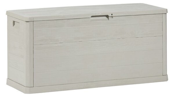 Světle šedý plastový zahradní úložný box Woodys – Toomax