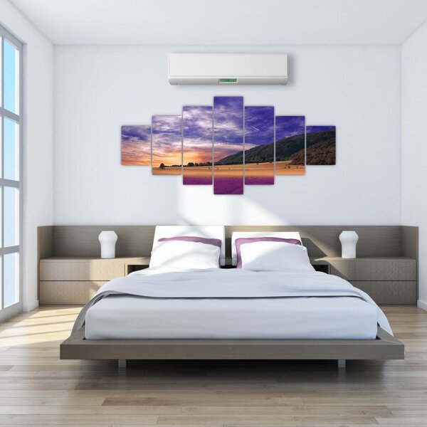 Obraz levandulové louky (210x100 cm)