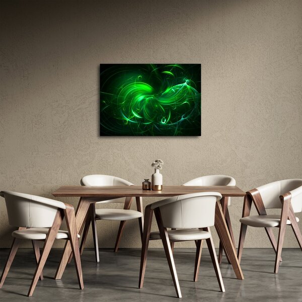 Obraz - zelená abstrakce (70x50 cm)