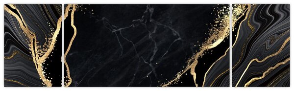 Obraz zlaté abstrakce (170x50 cm)