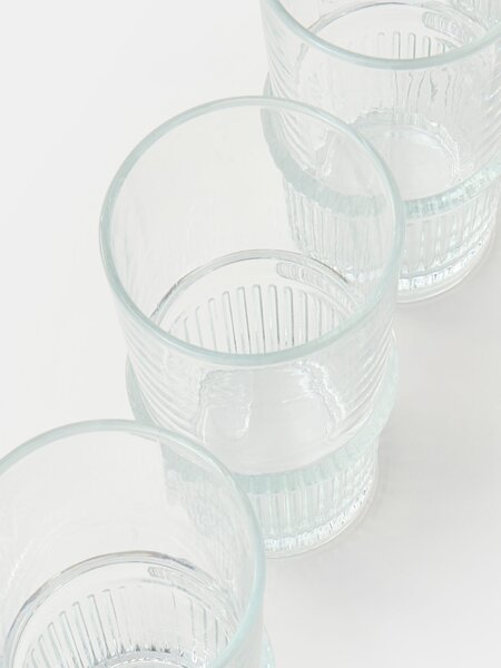 Sinsay - Sada sklenic s rýhováním 4 pack - clear