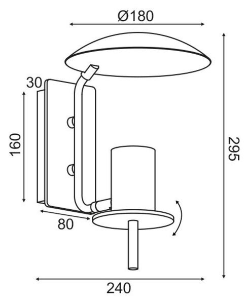 ACA Lighting Avantgarde nástěnné svítidlo ZM931W30W