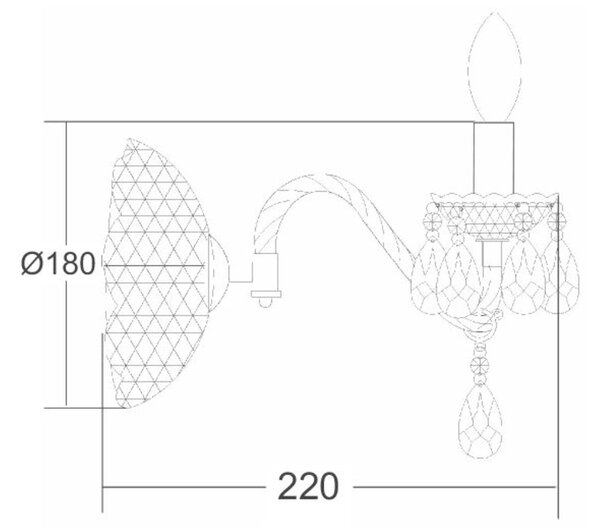ACA Lighting Acryl nástěnné svítidlo SF63991W