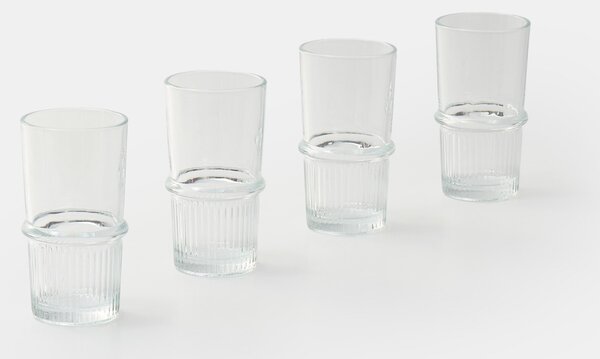 Sinsay - Sada sklenic s rýhováním 4 pack - clear