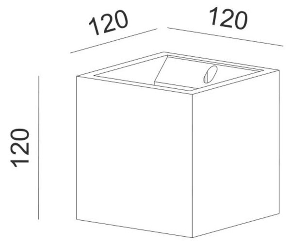 ACA Lighting betonové nástěnné svítidlo GC85141W