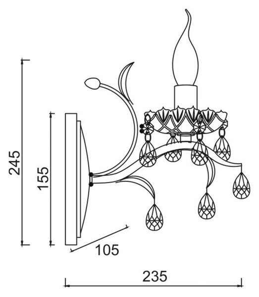 ACA Lighting Elegant nástěnné svítidlo DL9341WWG