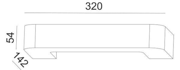 ACA Lighting betonové nástěnné svítidlo GC85191W