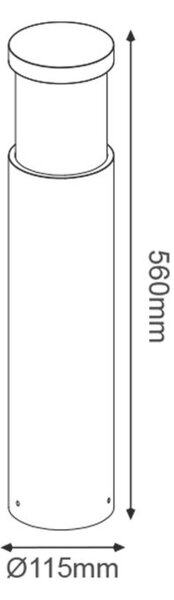 ACA Lighting Garden Pole venkovní svítidlo MK031B-560