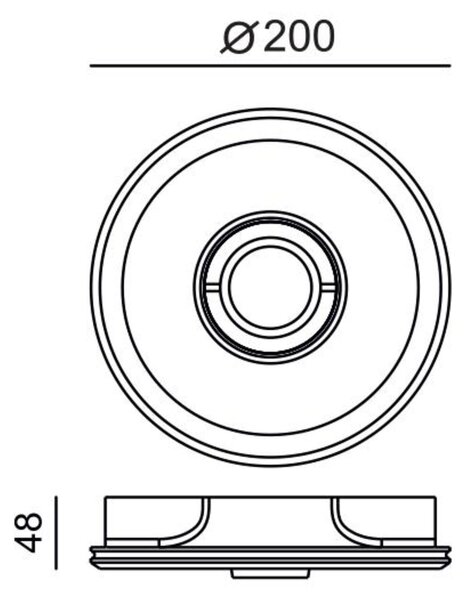 ACA Lighting Gypsum zapuštěné bodové sádrové svítidlo G90401C