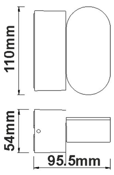ACA Lighting LED SMD venkovní nástěnné svítidlo 7W 320LM 100d 230V AC 3.000K tmavá šedá CRI80 IP54 30.000hod LG1681G