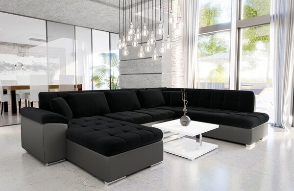 Rohová sedací souprava Tony, Potah: ekoskóra Soft 029 + Kronos 07, Strana: Levá - U 5903211034688