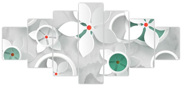 Obraz květinové abstrakce (210x100 cm)
