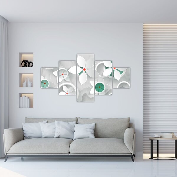Obraz květinové abstrakce (125x70 cm)