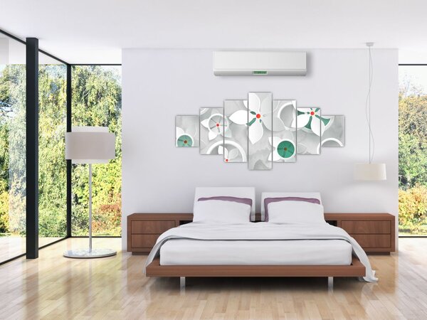 Obraz květinové abstrakce (210x100 cm)