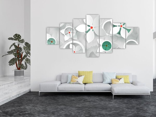 Obraz květinové abstrakce (210x100 cm)