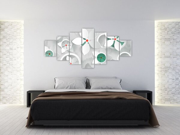 Obraz květinové abstrakce (210x100 cm)
