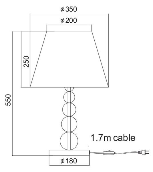 ACA Lighting Textile stolní svítidlo AD477211