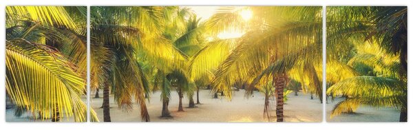 Obraz - Žena v palmách (170x50 cm)