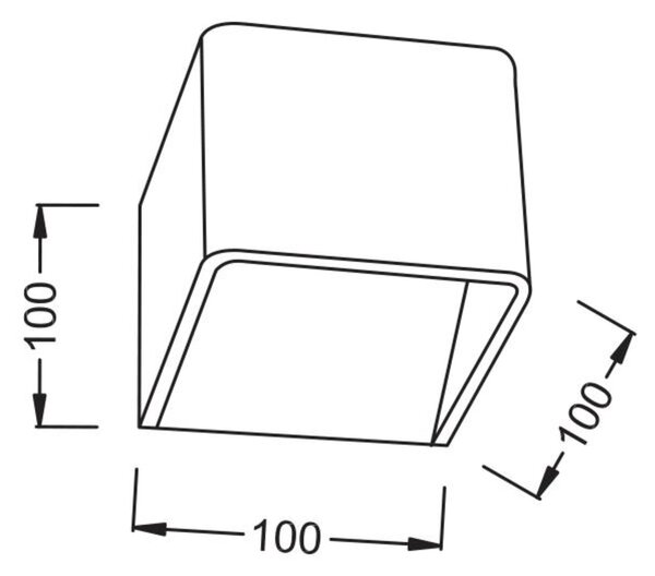 ACA Lighting Wall&Ceiling LED nástěnné svítidlo L35037BK