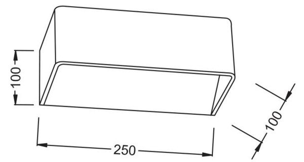 ACA Lighting Wall&Ceiling LED nástěnné svítidlo L35037LBK