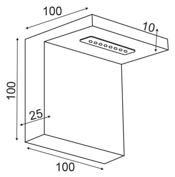 ACA Lighting Wall&Ceiling LED nástěnné svítidlo L36291BK