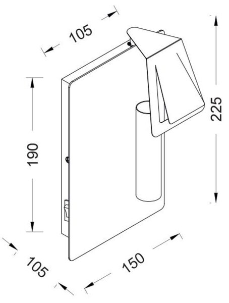 ACA Lighting Wall&Ceiling nástěnné svítidlo MXB150021C