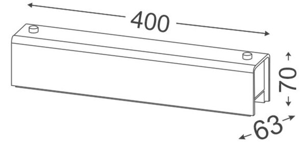 ACA Lighting Wall&Ceiling nástěnné svítidlo DLA757A2