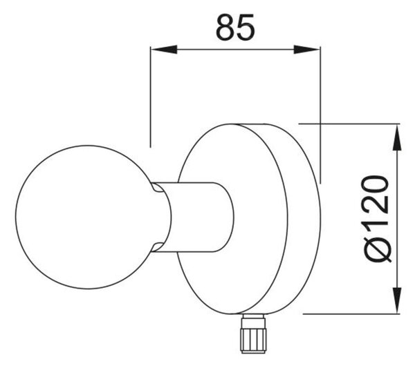 ACA Lighting Wall&Ceiling nástěnné a stropní svítidlo V36382PB