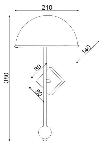 ACA Lighting Decor nástěnné svítidlo DCR171181W