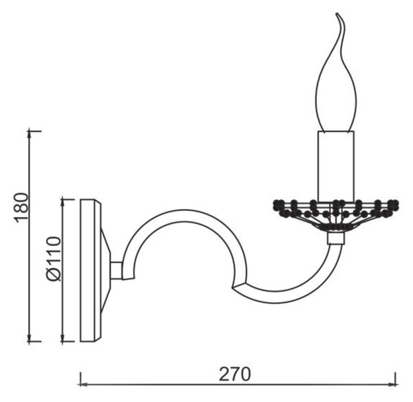 ACA Lighting Elegant nástěnné svítidlo DL9361WWG
