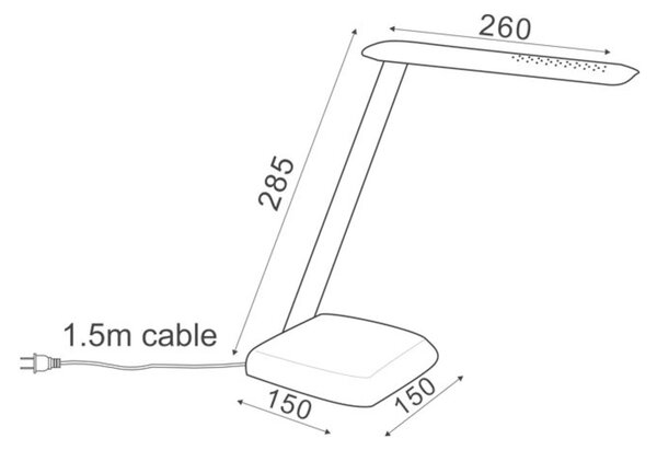 ACA Lighting Office LED stolní svítidlo SF1408LED640B