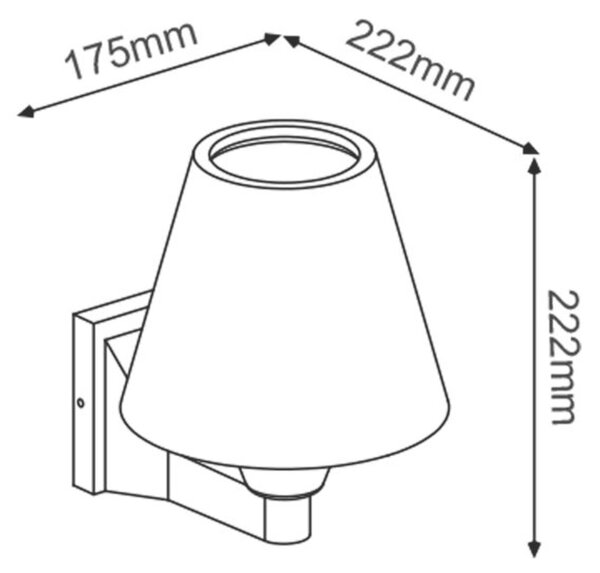 ACA Lighting Garden Wall venkovní nástěnné svítidlo LG2121G