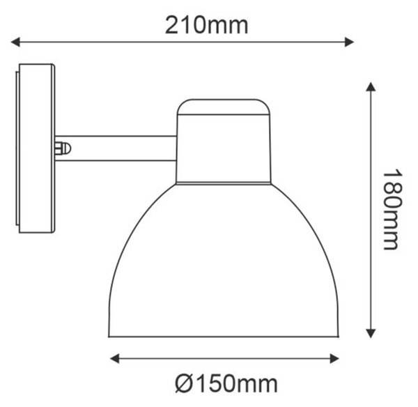 ACA Lighting Garden Wall venkovní nástěnné svítidlo BEROM1WR