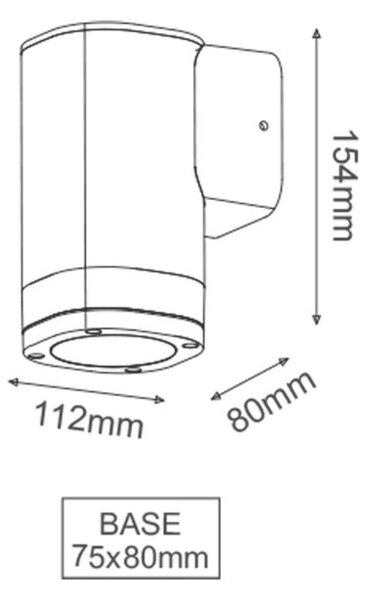 ACA Lighting Garden Wall venkovní nástěnné svítidlo LG2881G
