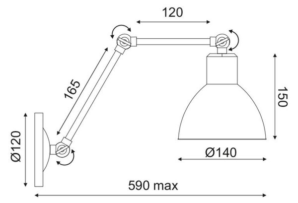 ACA Lighting Spot nástěnné a stropní svítidlo EG168871WR
