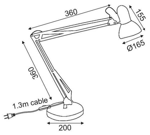 ACA Lighting Office stolní svítidlo SF606B
