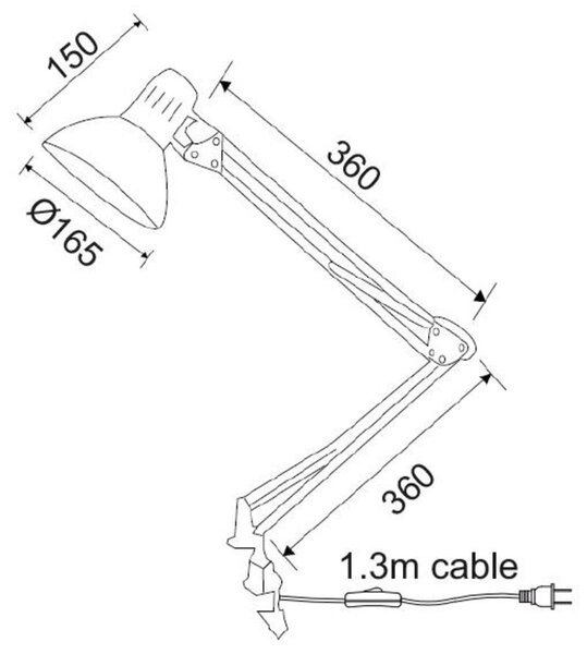 ACA Lighting Office stolní svítidlo SF606BS