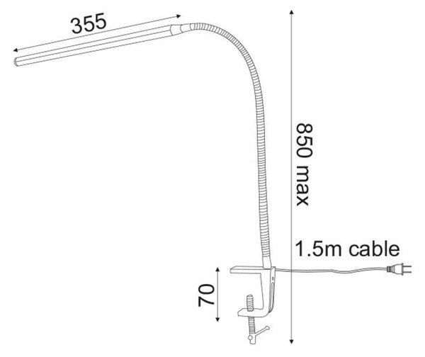 ACA Lighting Office LED stolní svítidlo 16055LEDNSC