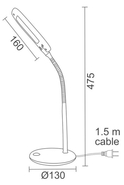 ACA Lighting Office LED stolní svítidlo 15205LEDGN