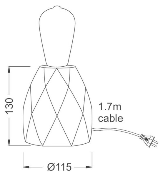 ACA Lighting Vintage stolní svítidlo V35151