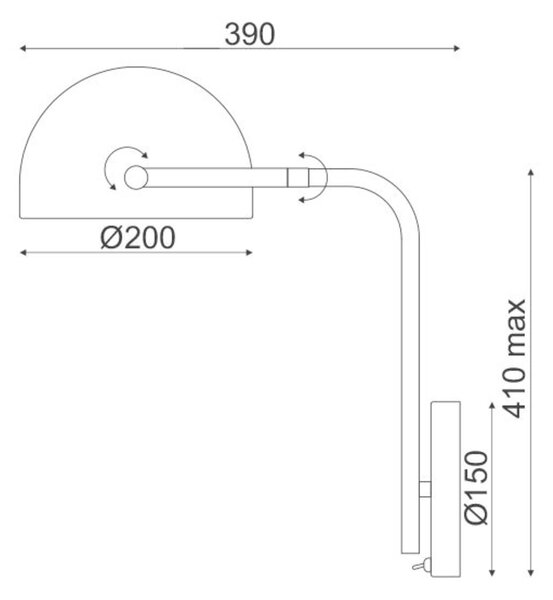 ACA Lighting Vintage nástěnné svítidlo ML306061W