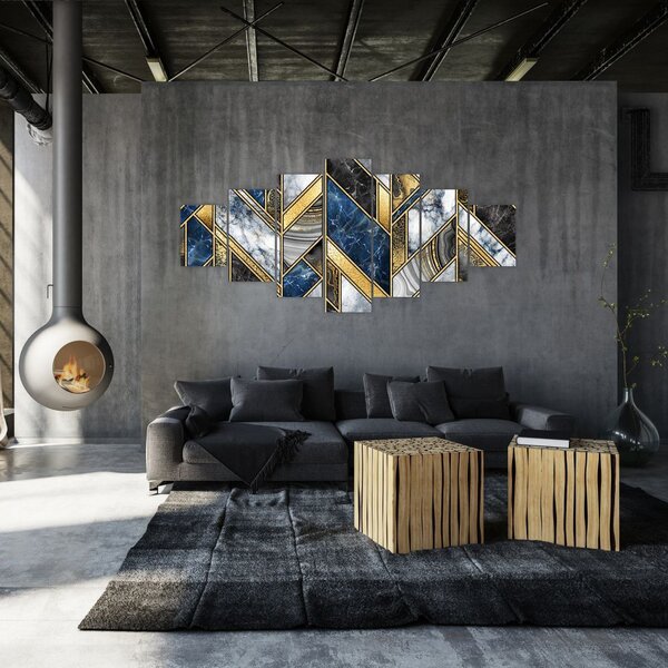 Obraz umělecké abstrakce (210x100 cm)