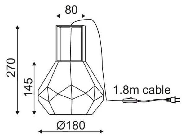 ACA stolní lampa V371481TA