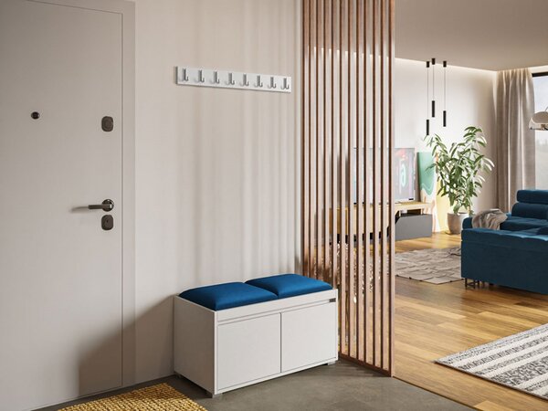 Nábytek do předsíně Konkor 80 + 2 kusy čalouněných nástěnných panelů Pag 40x30, Barva: bílá, barva: Manila 11 5903211044137